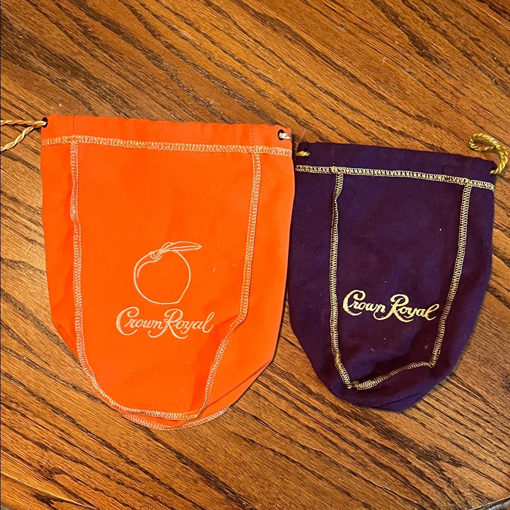 Crown Royal Orange and Purple Toiletry Bag Set
